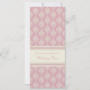 Boda de crema rosada vota invitaciones de renovaci