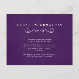 Boda de cuento de hadas inserta tarjetas en morado