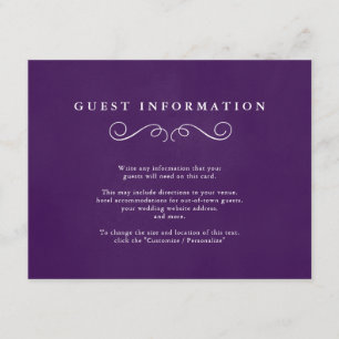 Boda de cuento de hadas inserta tarjetas en morado