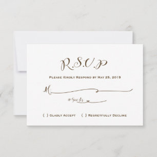 Boda de cuento de hadas RSVP - Texto marrón