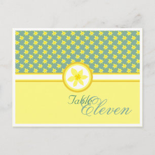 Boda de Daffodil, postal de configuración de tabla