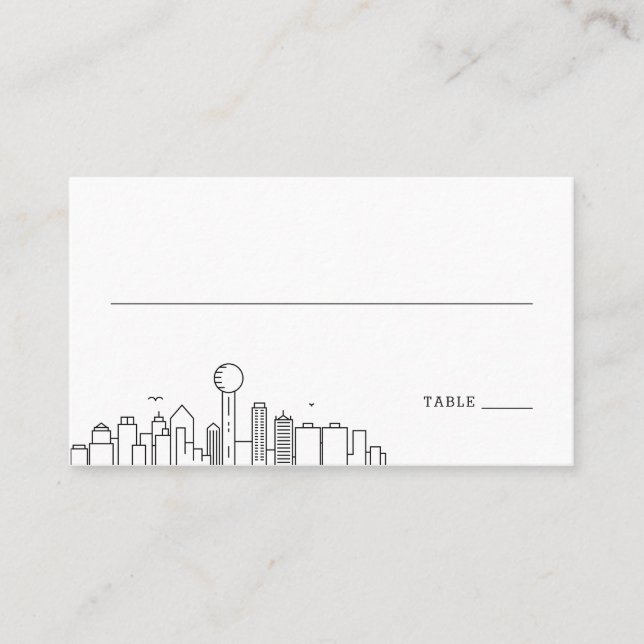 Boda de Dallas | Colocar las tarjetas delante y at (Anverso)