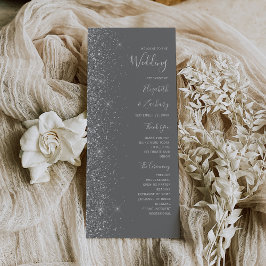 Boda de destellos de plata gris moderno