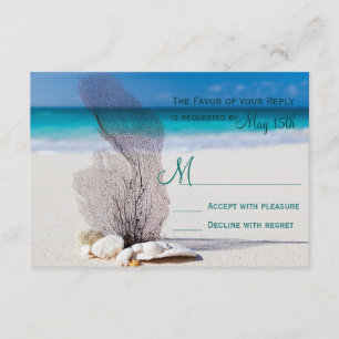 Boda de destino de arena costera RSVP