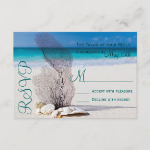 Boda de destino de arena costera RSVP