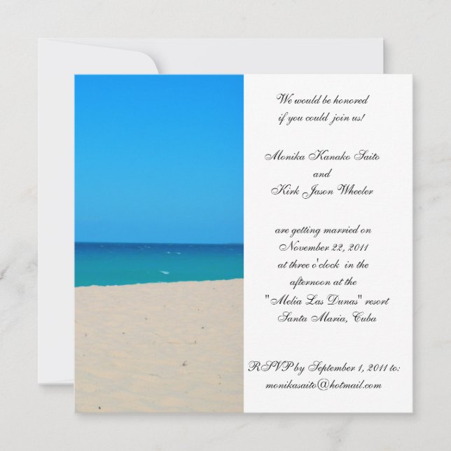 Boda de destino de invitación (Anverso)