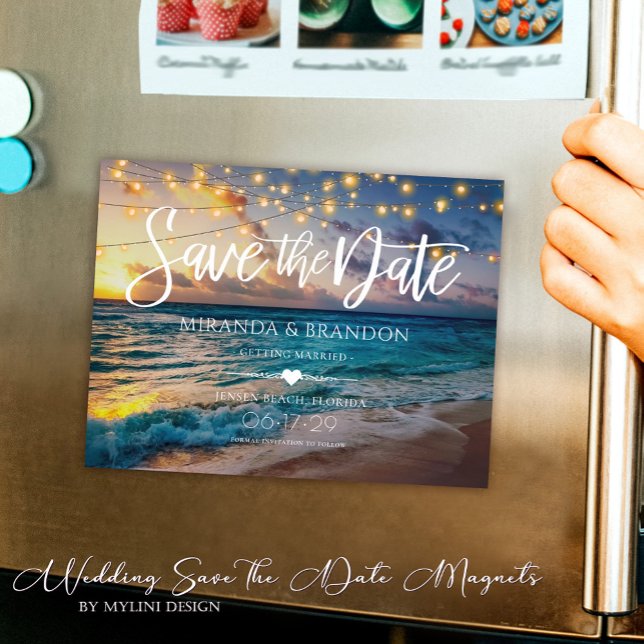 Boda de destino de playa Guardar el imán de fecha (Subido por el creador)