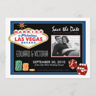 Boda de destino de Vegas Guardar la invitación de 