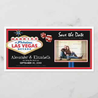 Boda de destino de Vegas Guardar la tarjeta fotogr