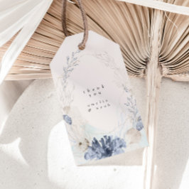 Boda de destino Dusty Blue Gracias Etiqueta De Fav