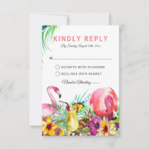 Boda de destino Flamingo Tropical Beach RSVP