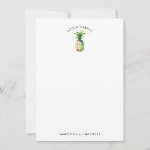 Boda de destino Gracias Pineapple Tarjeta