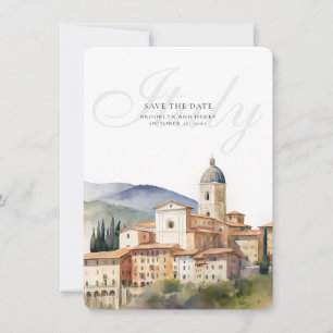 Boda de destino italiana Guardar la tarjeta de fec