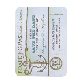 boda de destino náutico guardar el imán de fecha