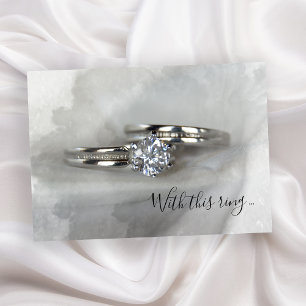 Boda de diamantes en invitación al matrimonio gris
