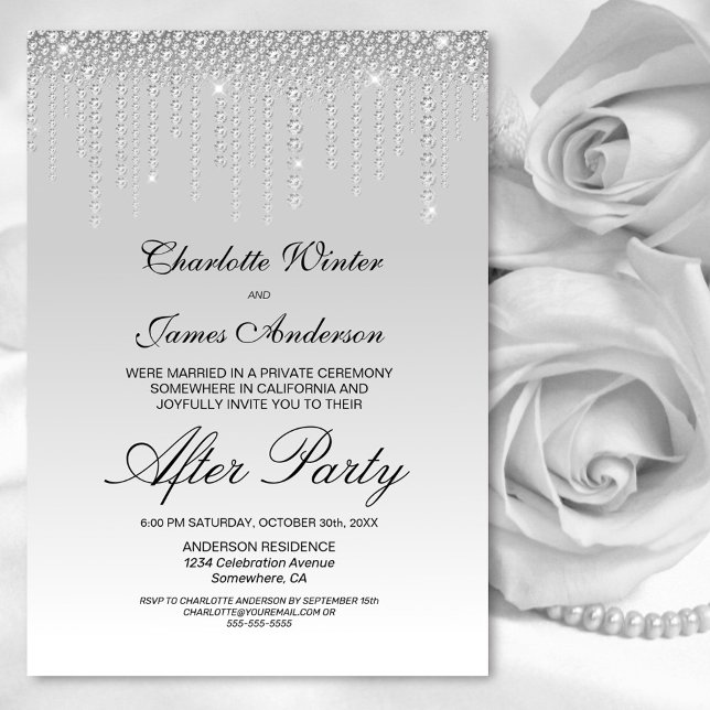 Boda de diamantes plateados tras invitación de fie (Subido por el creador)