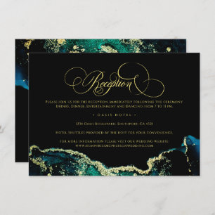 Boda de direcciones de recepción de color negro ve