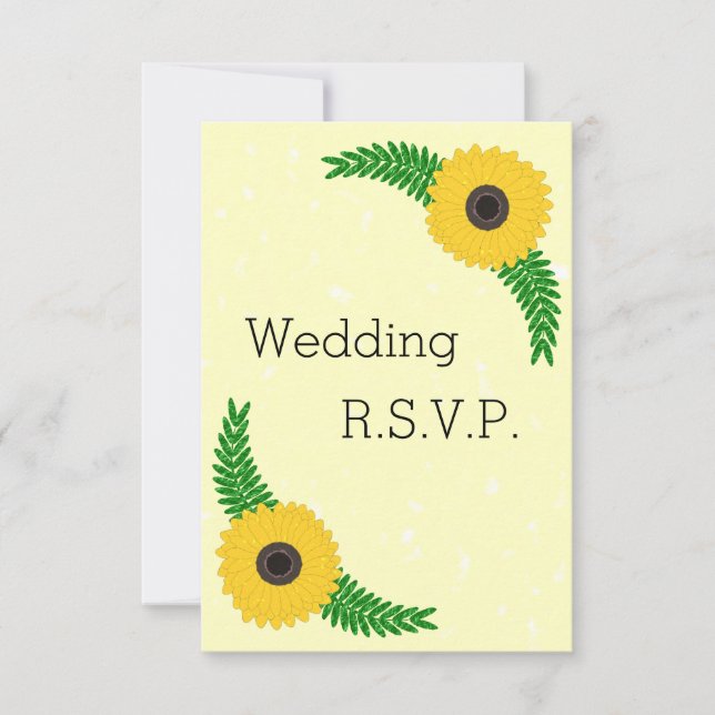 Boda de diseño de girasol amarillo (Anverso)