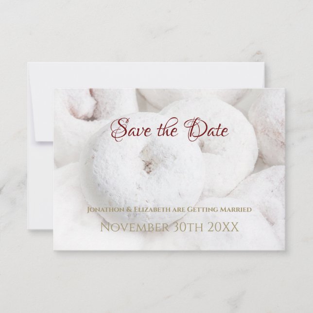 Boda de Donut de Azúcar en Polvo (Anverso)