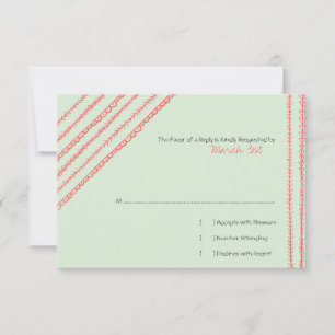 Boda de Doodles de Coral y Mint Fun RSVP