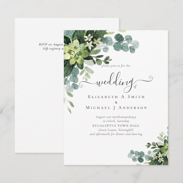 BODA de ecología de Eucalyptus BUDGET (Anverso / Reverso)