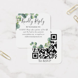 Boda de ecología de Eucalyptus Sitio Web Código QR