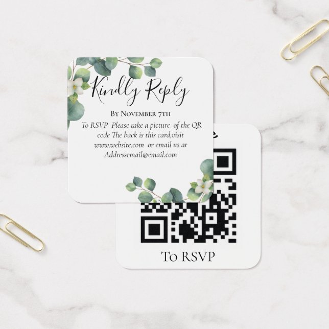 Boda de ecología de Eucalyptus Sitio Web Código QR (Oficina)