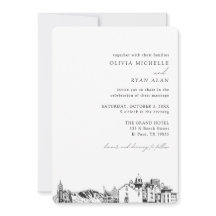 Boda de El Paso Elegante Invitación en Skyline