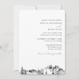 Boda de El Paso Elegante Invitación en Skyline