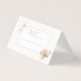 Boda de elegancia costera Número de mesa Tarjeta d