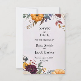 Boda de Elegancia de Otoño Guardar la Invitación d