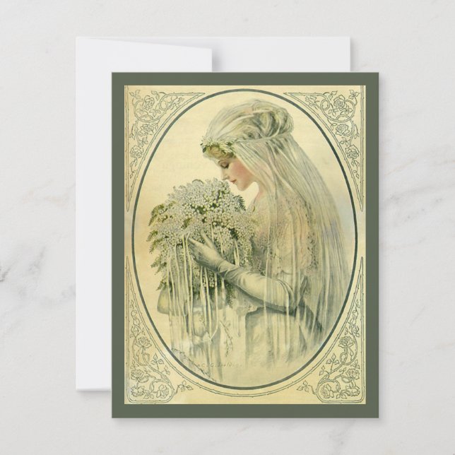 Boda de época, retrato de novia victoriana (Anverso)