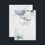 Boda de esbozo de acuarela verde azulada Consejo d<br><div class="desc">Esta Verde azulada tarjeta de consejos nocturnos Boda de esbozo de acuarela proporciona un paladar neutro para un boda casual floral o rústico costero. Con minimalistas siluetas de amapola floral, flores mínimas y flores silvestres con tonos oceánicos de marina, azul y acuarelas verde azuladas, esta sencilla pero monótona caligrafía con...</div>