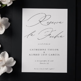 Boda de escritura de la reserva La fecha