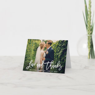 Boda de escritura de pincel Foto Amor Gracias Nota
