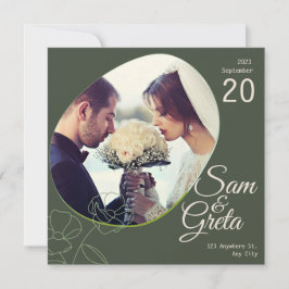 Boda de estilo boho verde oscuro