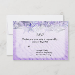 Boda de estrella de mar RSVP concha1