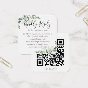 Boda de Eucalyptus Sitio Web Código QR RSVP