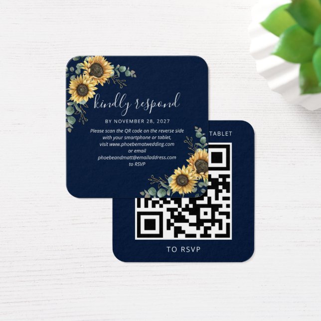 Boda de Eucalyptus Sunflower Página web Código QR  (Escritorio)