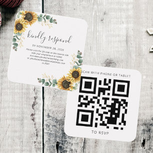 Boda de Eucalyptus Sunflower Página web Código QR