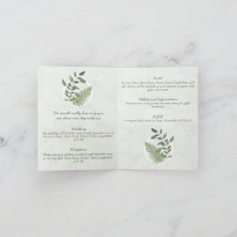 Boda de Eucalyptus y Fern Rings Invitación