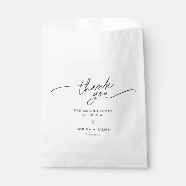 BODA de EVERLEIGH Gracias Por Favorecer Las Bolsas (Anverso)