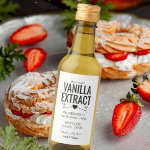 boda de extracto de vainilla casero personalizado