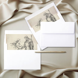 Boda de fantasía medieval vintage negro grabado