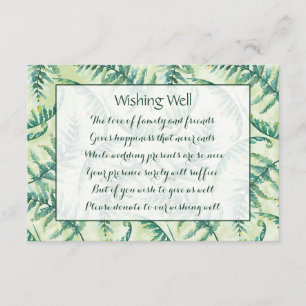 Boda de Fern Verde Deseando Tarjetas de Bienestar
