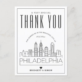 Boda de Filadelfia | Gracias por venir! Postal