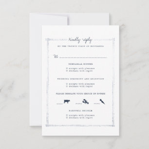Boda de Fin de Semana Tarjeta de RSVP Combinada