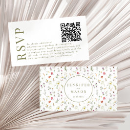 Boda de flor de pradera sensacional RSVP Tarjetas 