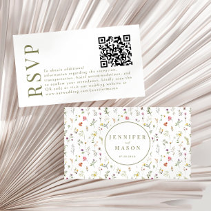 Boda de flor de pradera sensacional RSVP Tarjetas