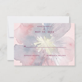 Boda de Flor Ever No Comida Elección Tarjeta RSVP